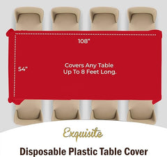 Red plastic Table Cover
