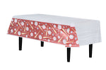 Baseball Print Plastic Table Cover - 54 in. x 90 in.