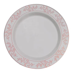 9 In. Rose Gold Leaf Premium Plates | 10 Count