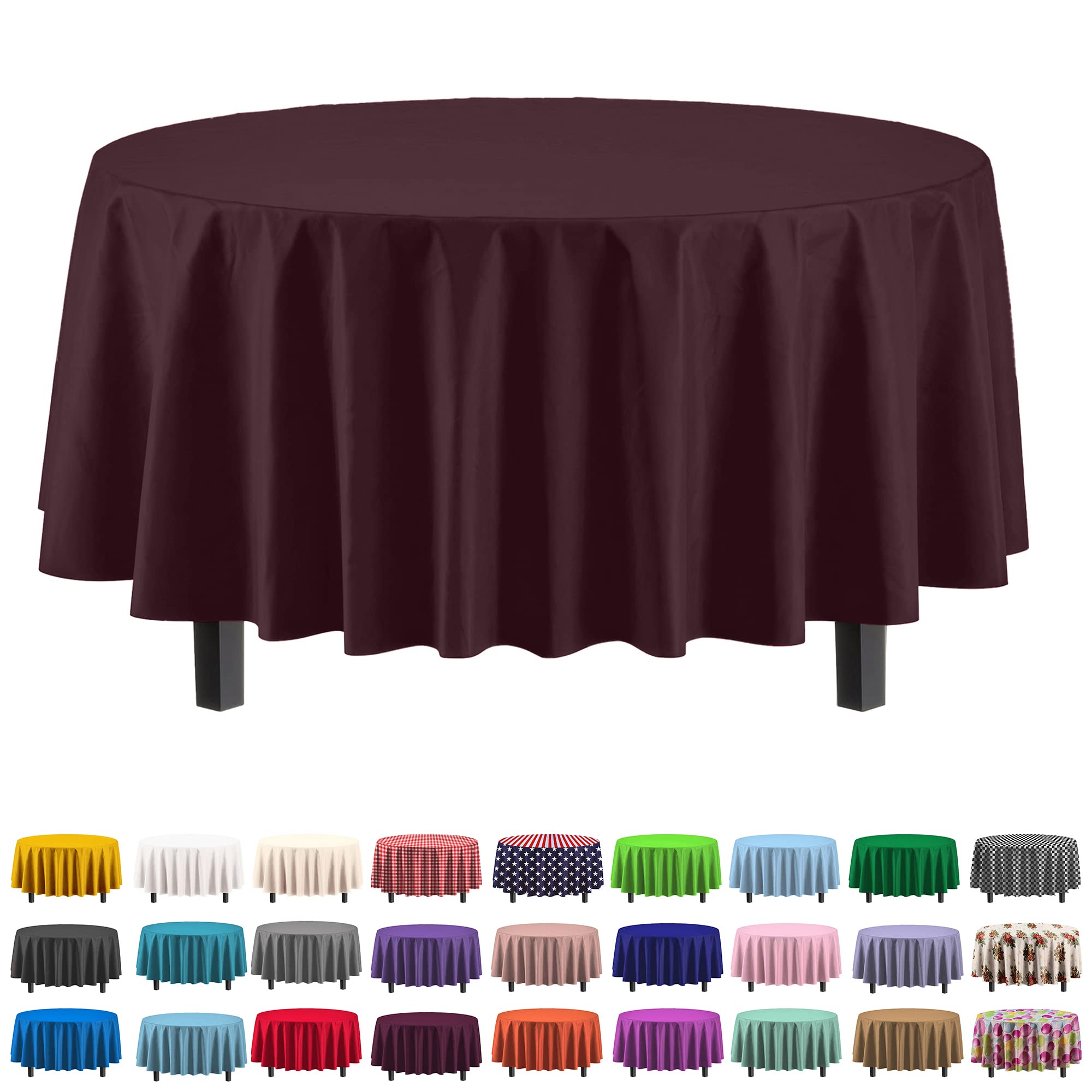 Round Brown Table Cover