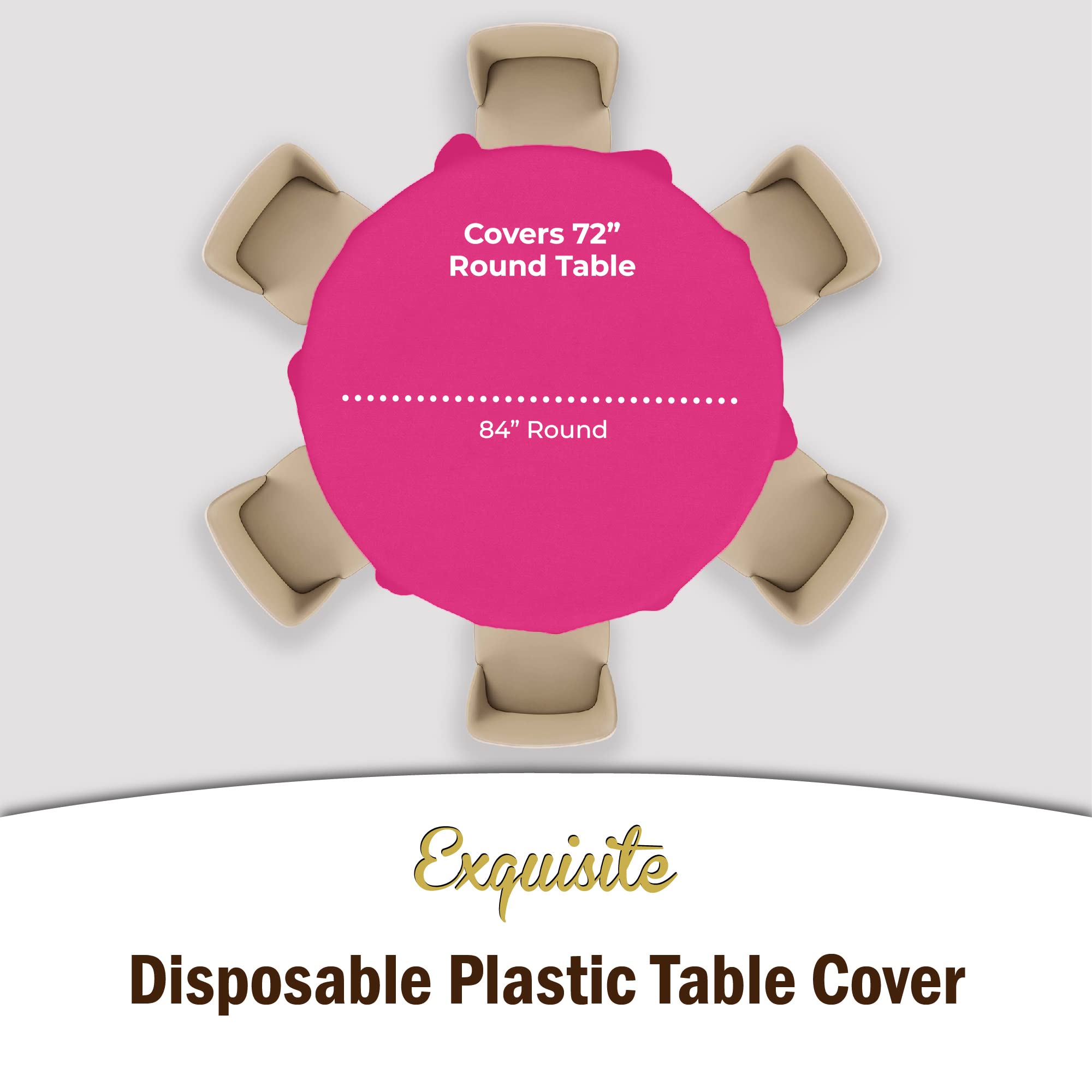 Round Cerise Table Cover