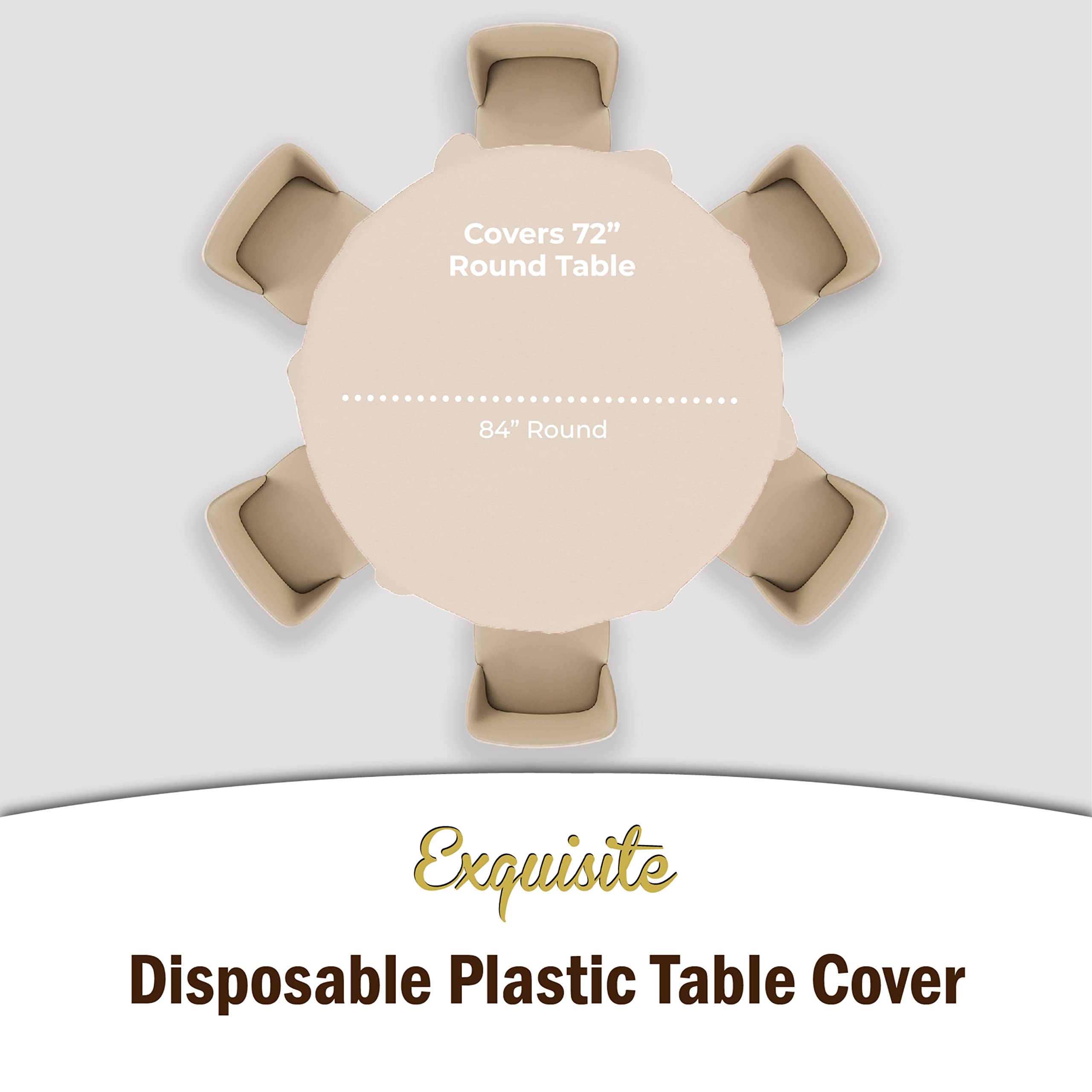 Round Ivory Table Cover