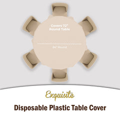 Round Ivory Table Cover