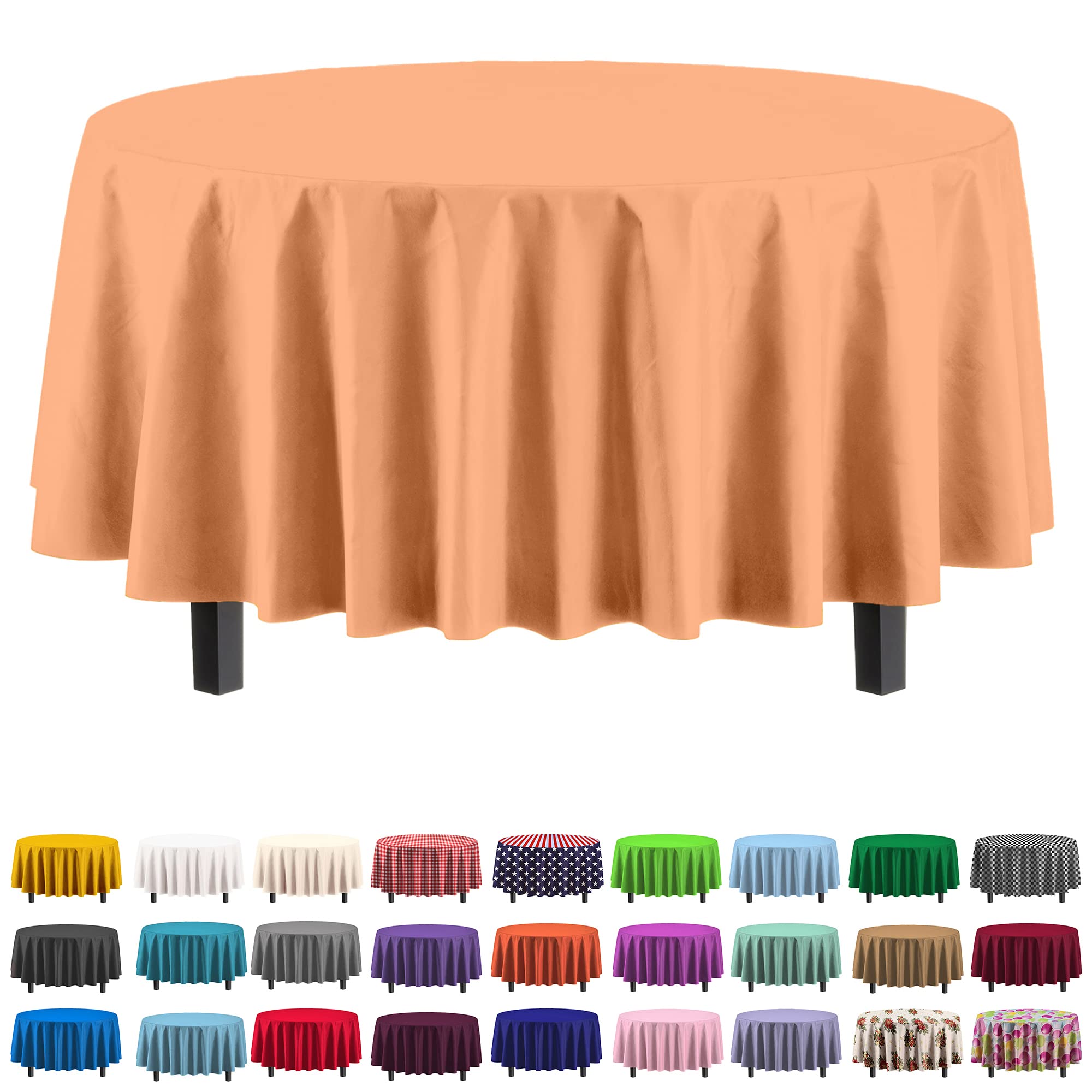 Round Peach Table Cover