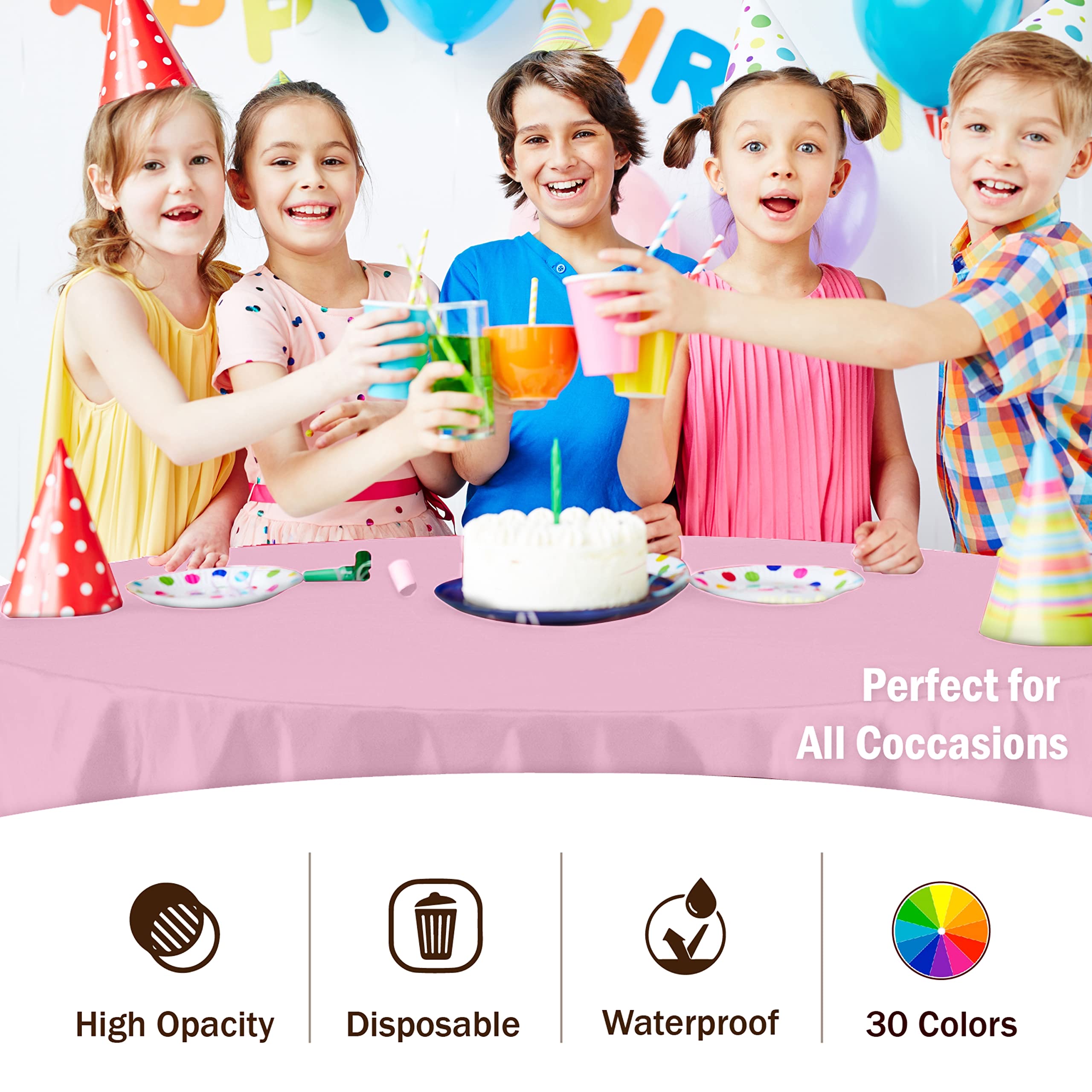 Round Pink Table Cover