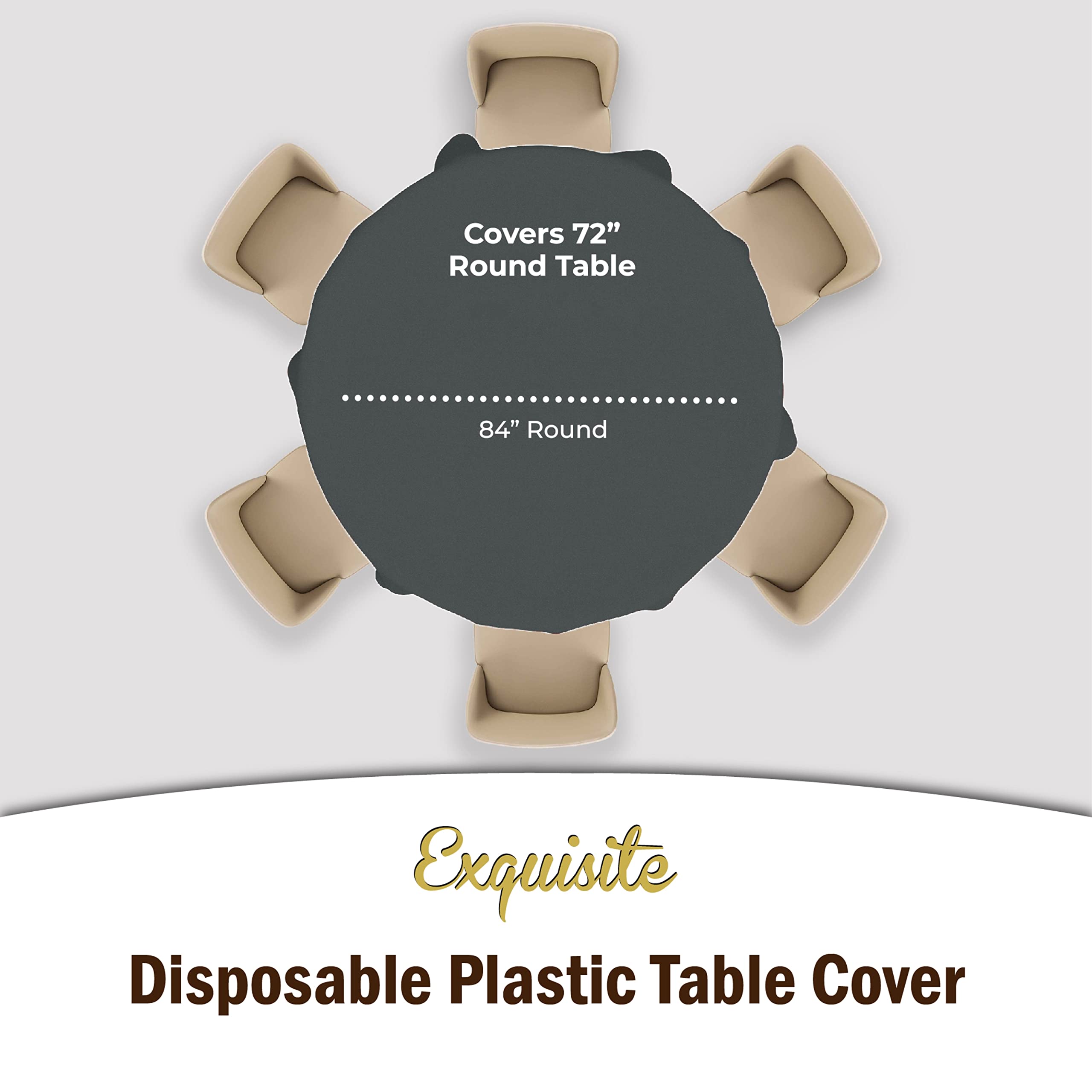 Round Silver Table Cover