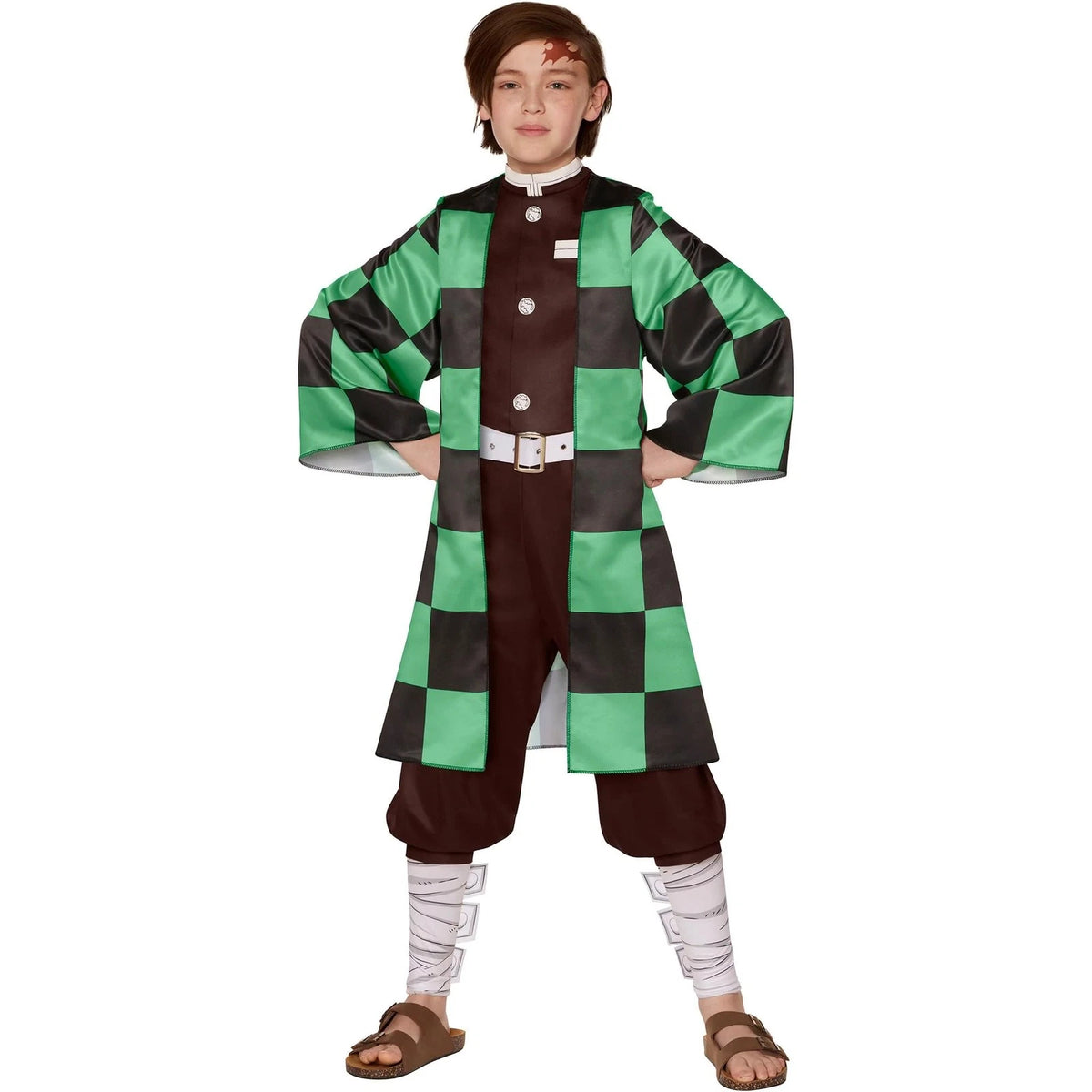 Demon Slayer Tanjiro Halloween Costume - Child M (8-10)