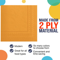 Yellow Beverage Napkins | 50 Count