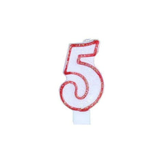 "5" Small Birthday Candle