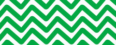 Green Chevron Decorative Metal Bucket